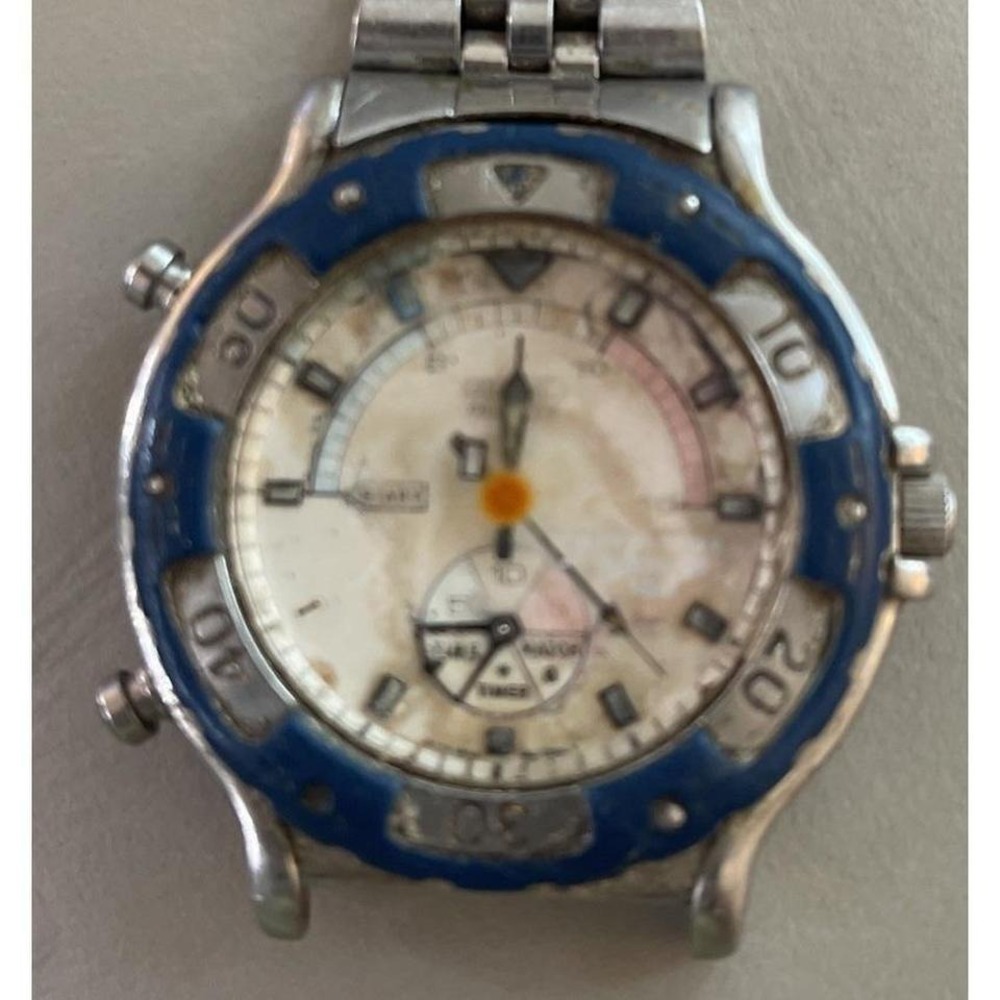 Vintage Seiko Yacht Timer Men Wristwatch 8M35-8009 *Not Running For Parts*
